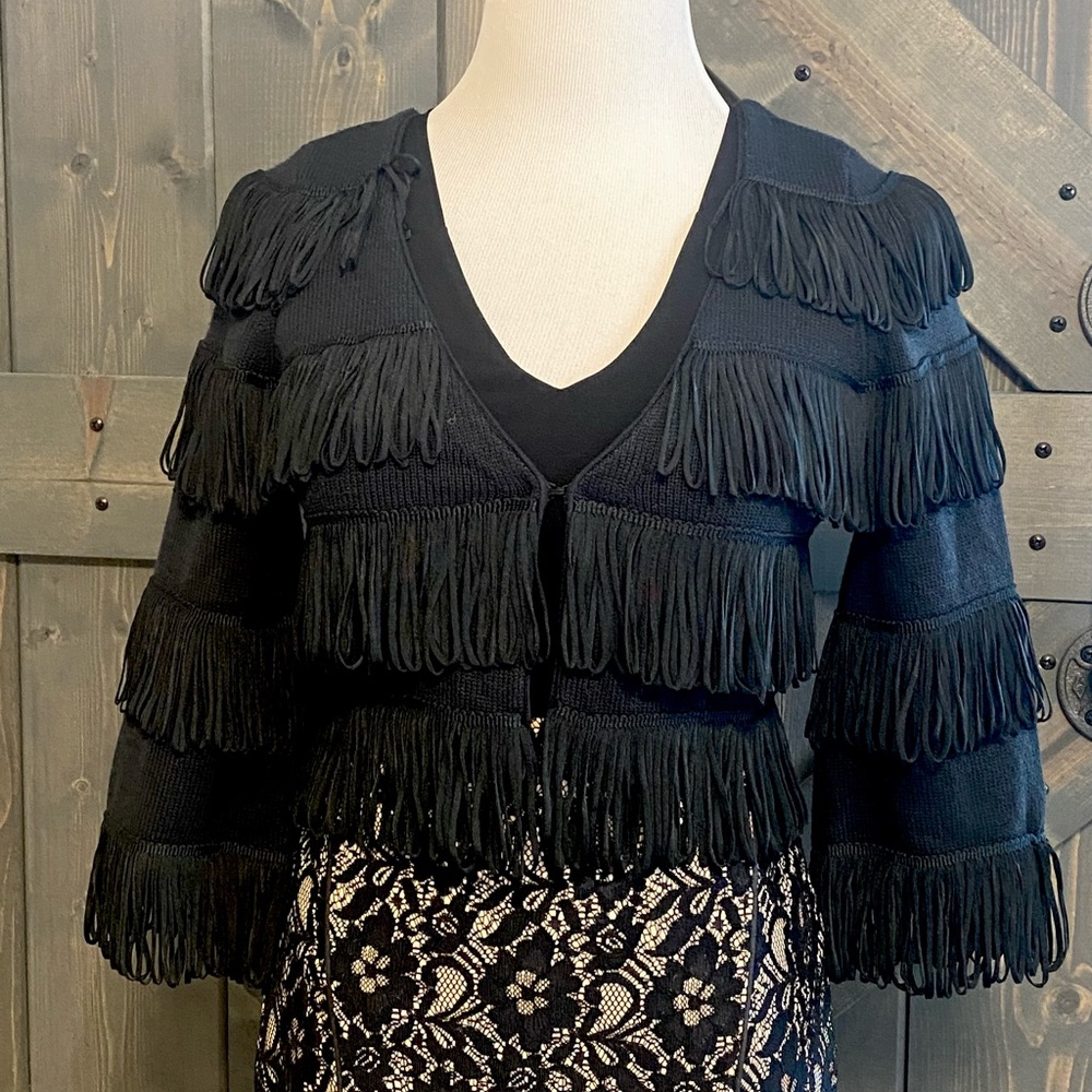 INC Bolero Jacket with Looped Fringe